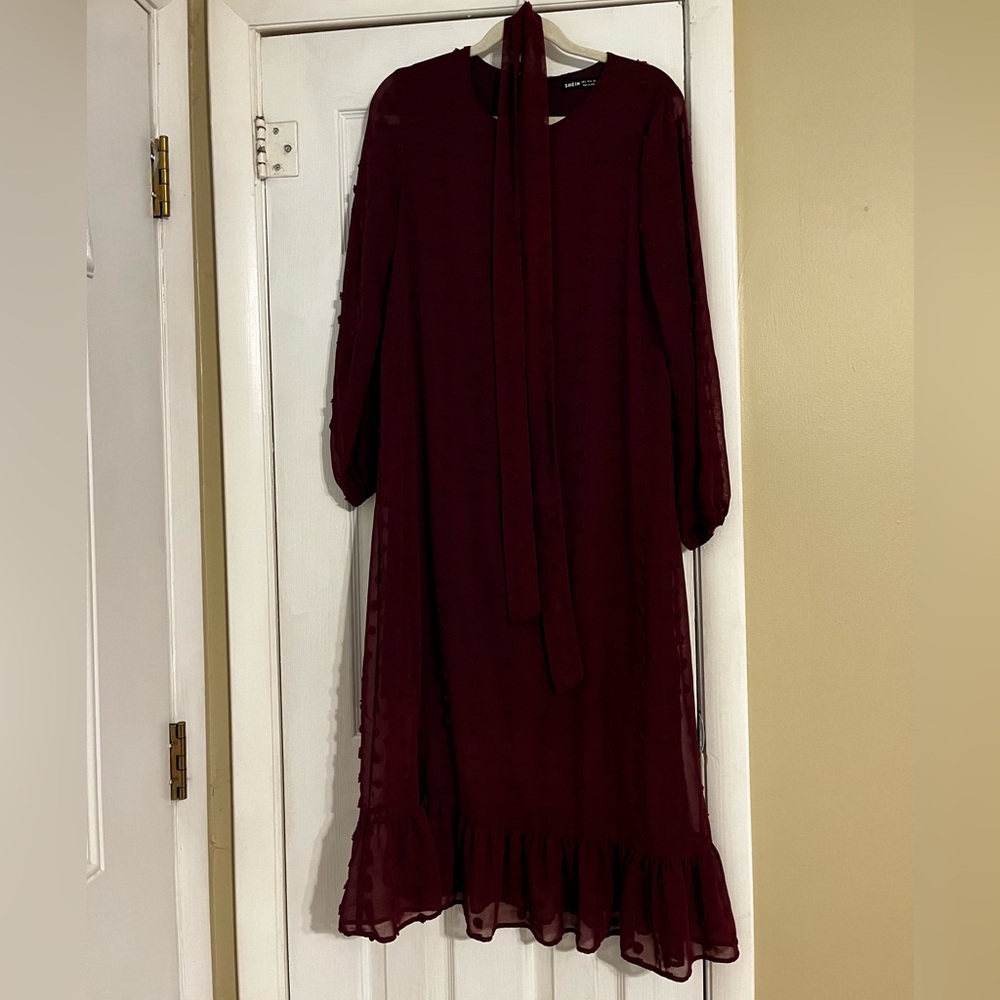 SHEIN Burgundy Dress size S